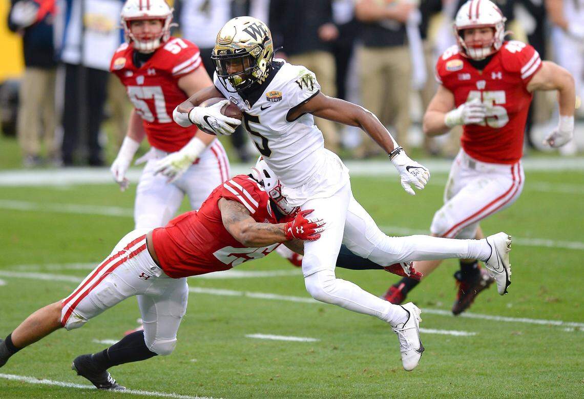 Wake Forest wide receiver Jaquarii Roberson will likely be Sam Hartman’s go-to target.