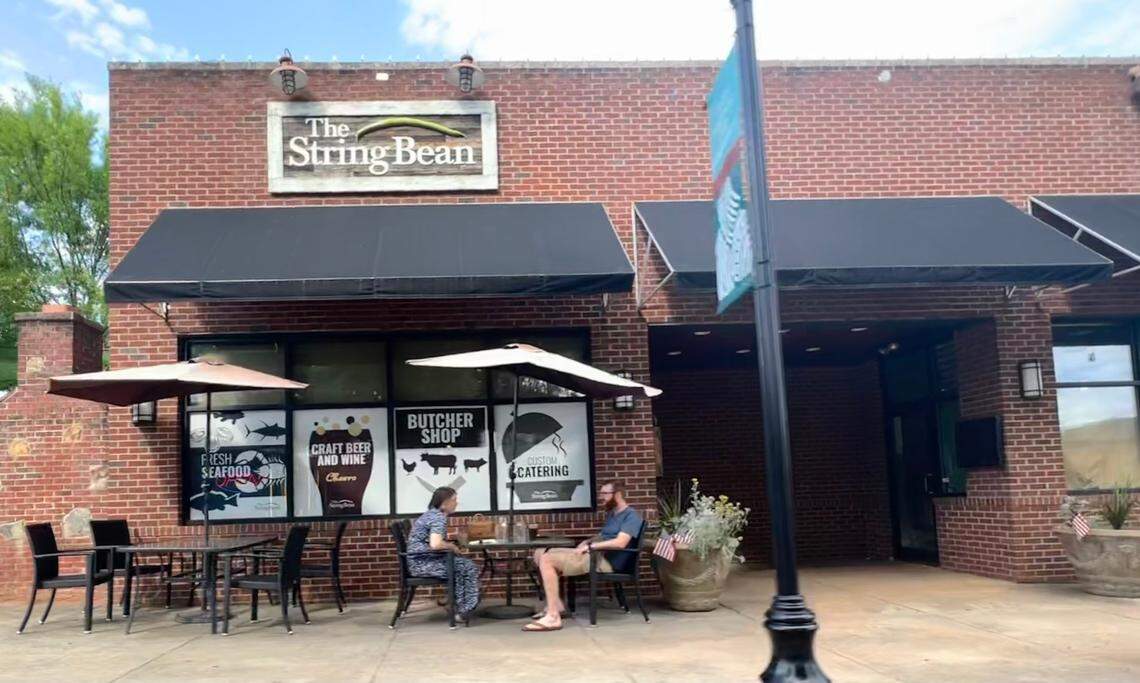 The String Bean in downtown Belmont is a market and butcher shop and also a cafe.