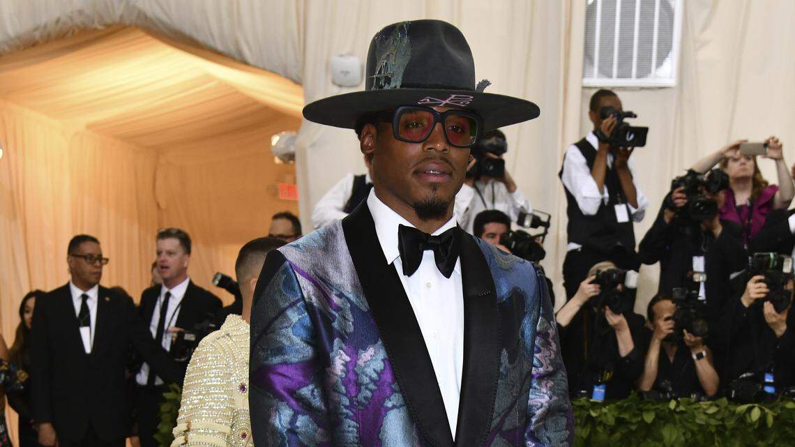 Cam Newton attends The Metropolitan Museum of Art's Costume Institute benefit gala celebrating the opening of the "Heavenly Bodies: Fashion and the Catholic Imagination" exhibition on Monday, May 7, 2018, in New York.