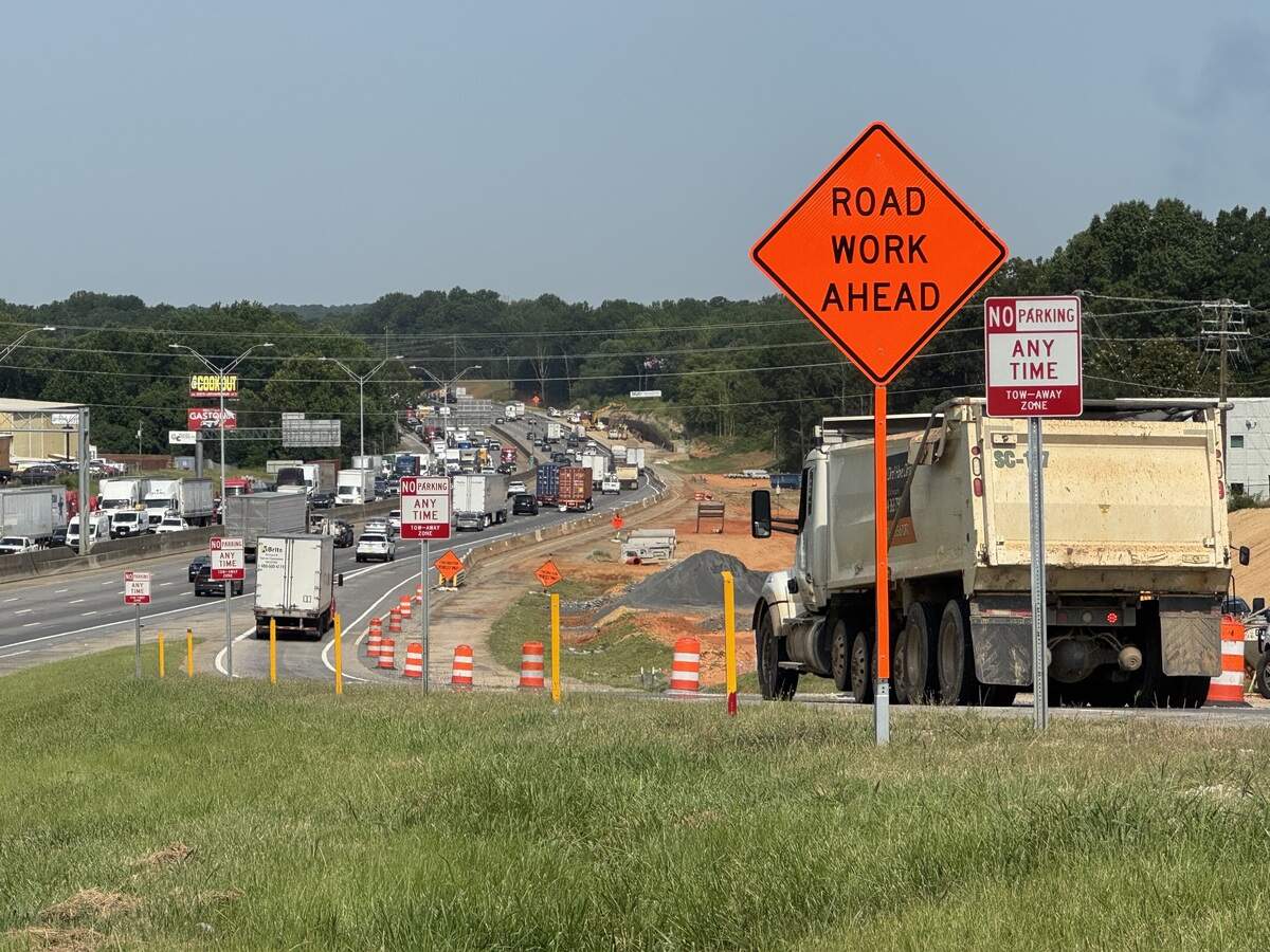 Construction continues on the I-85/I-485 Interchange Improvements project in Charlotte.