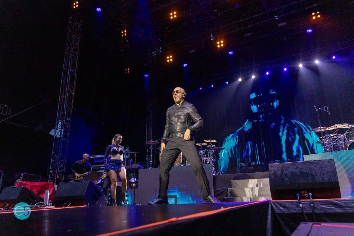 Pitbull performs at Lovin’ Life Music Fest.