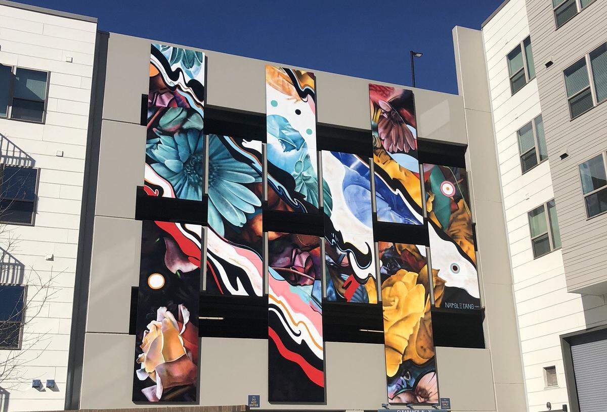 The Parkwood Mural at Optimist Park can be found at 1700 N. Brevard St.