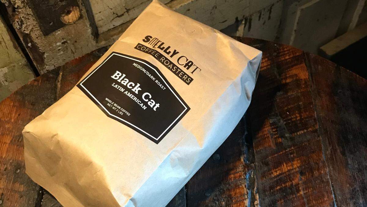 Smelly Cat Coffeehouse & Roastery’s signature blend is its Black Cat, which is sold in 12- and 32-ounce bags.