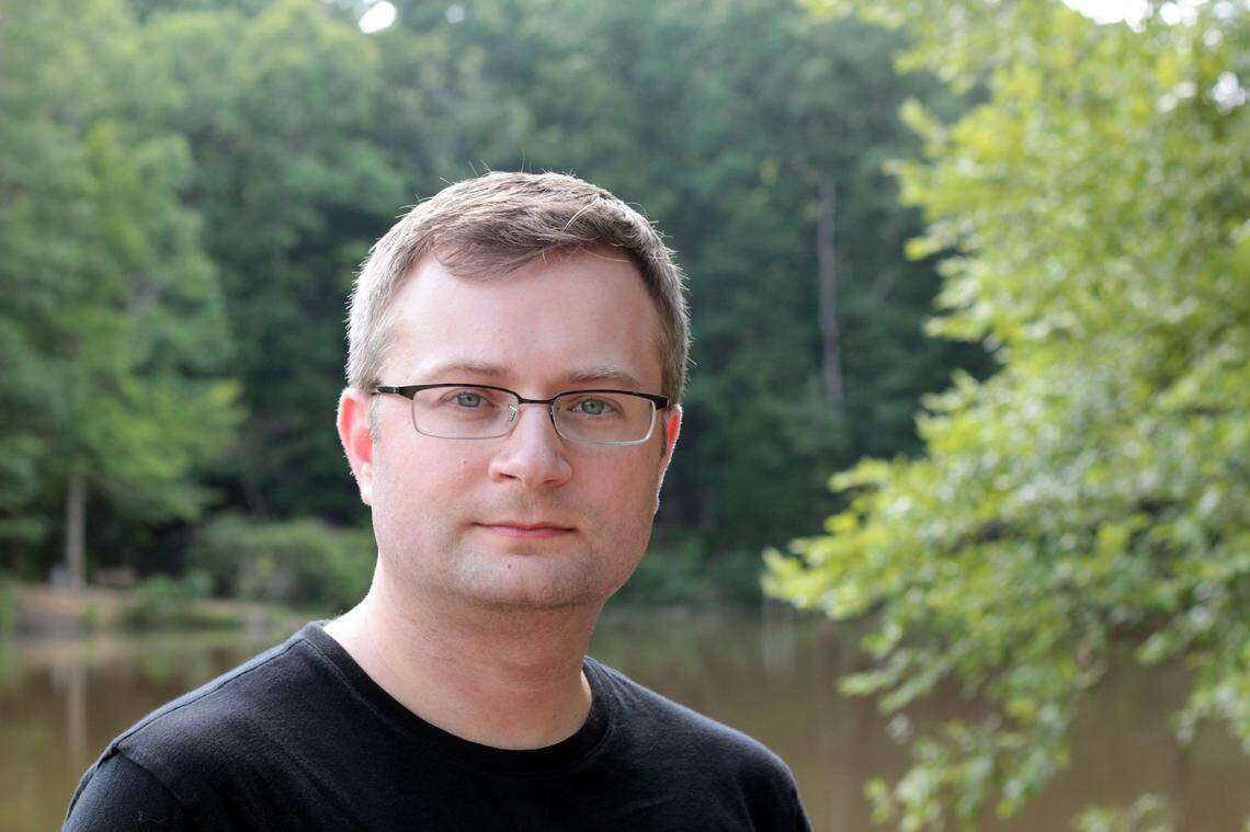 Micah Cash is moving forward with new projects while getting back into prints and paintings in a studio at the McColl Center.