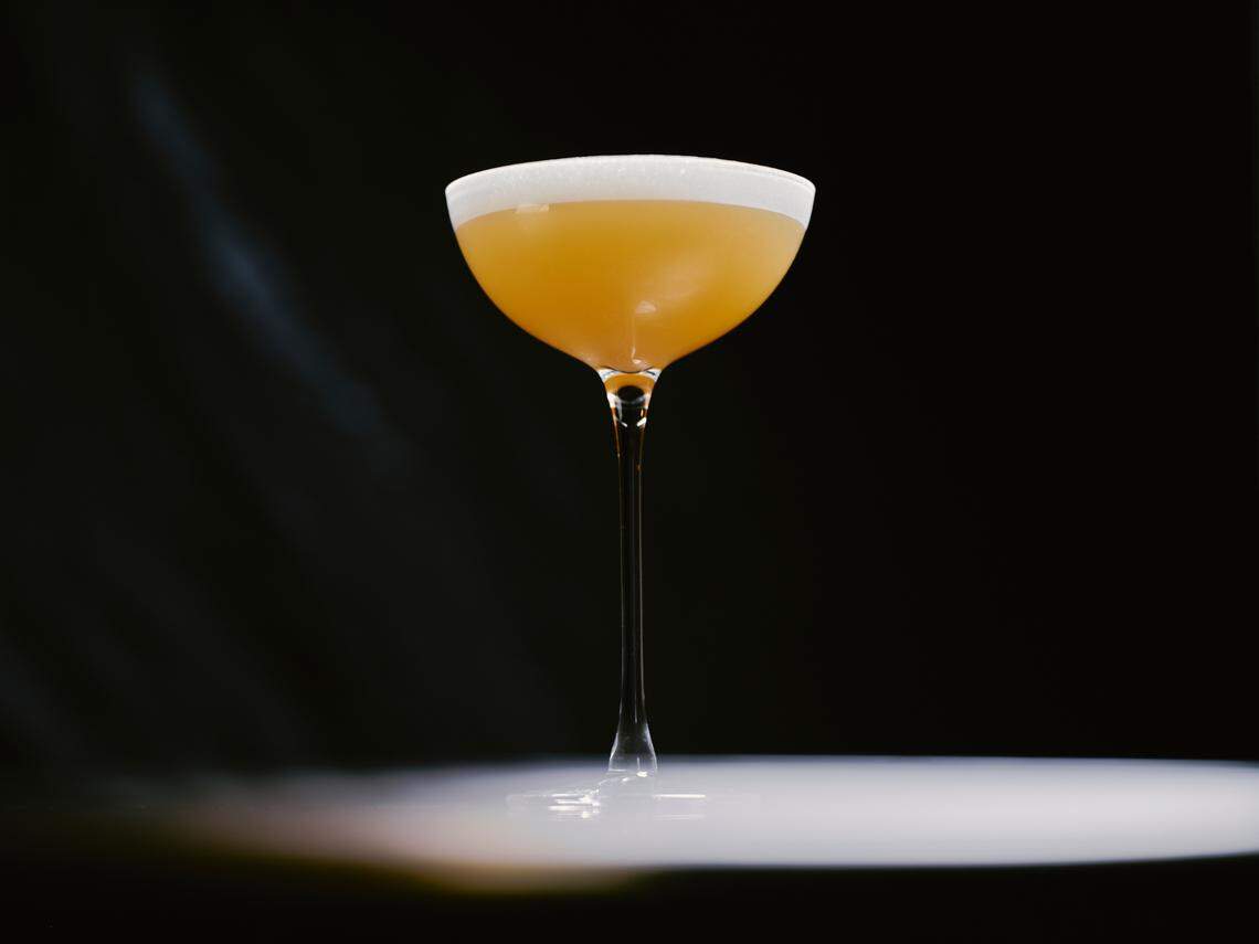 Chief’s Modern Cocktail Parlor’s Tasty Mez-calculations has Banhez Mezcal, orange, shiso syrup, apple juice and hop foam.