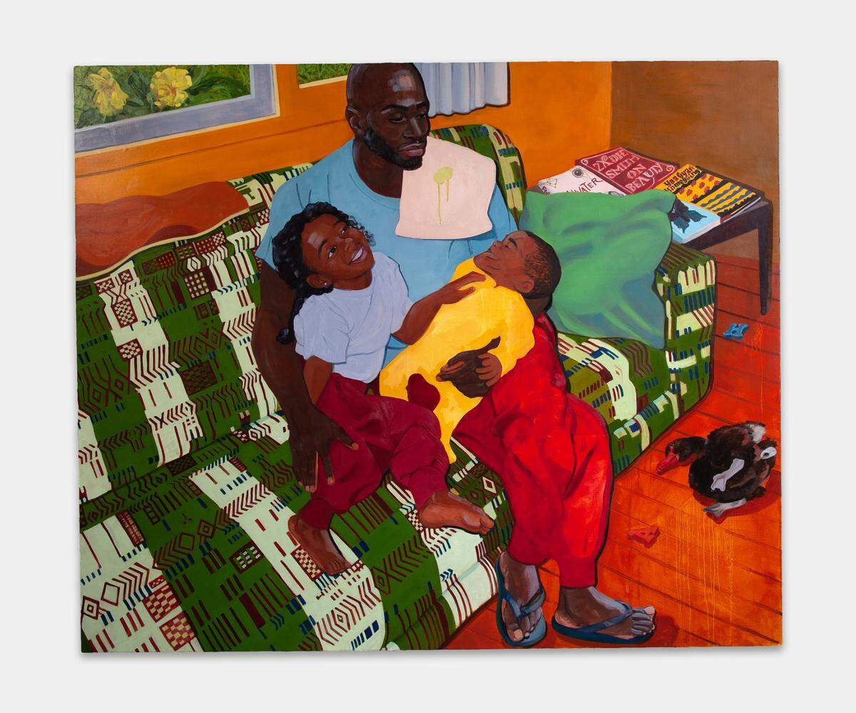 Tajh Rust, “Not Without Laughter”, detail, 2024. The work is at the Gantt Center as part of the “Becoming the Sea” exhibit