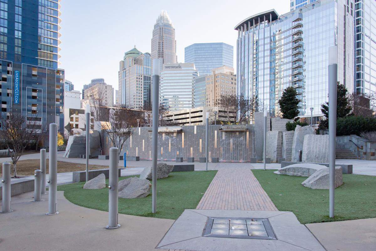 Picturesque Romare Bearden Park is at 300 S. Church St.