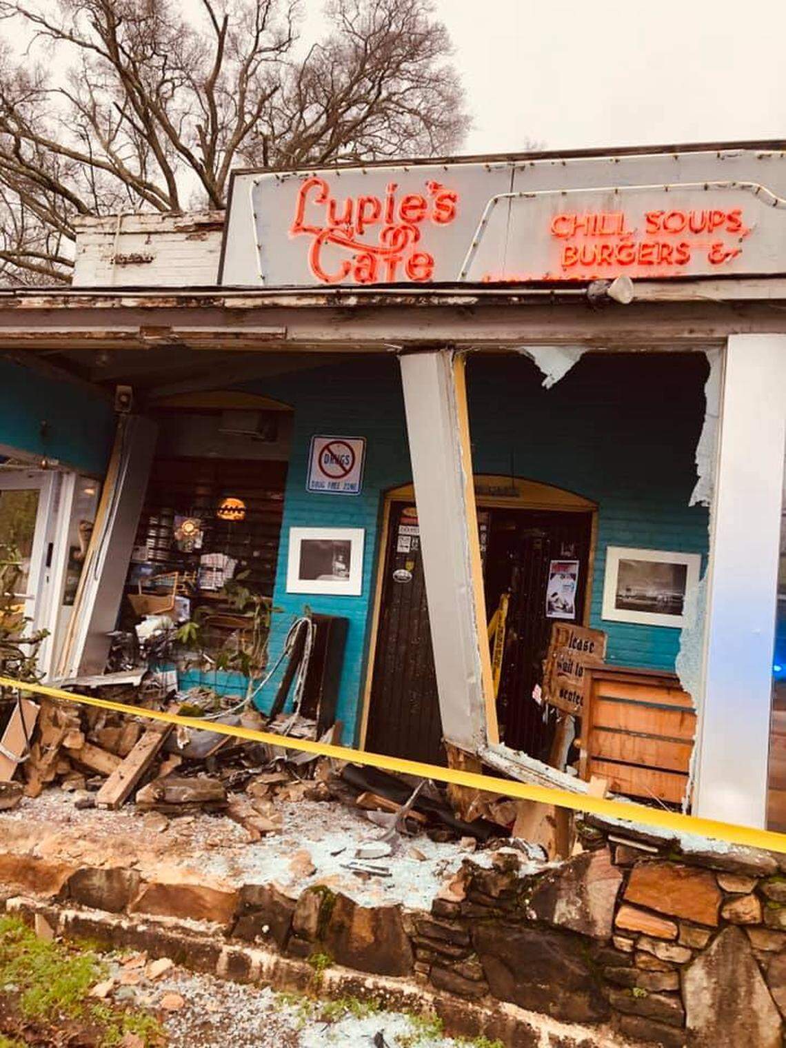 For the third time, the owners of Lupie’s Cafe on Monroe Road are cleaning up after a vehicle hit the building.