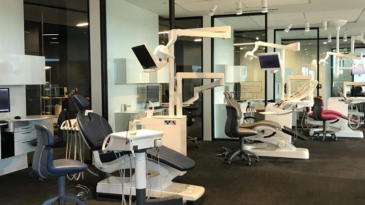 The manufacturer Dentsply Sirona, which makes dental equipment like the chairs shown above, said Tuesday it will make Charlotte its new U.S. commercial hub, adding 320 new positions here over the next three years.