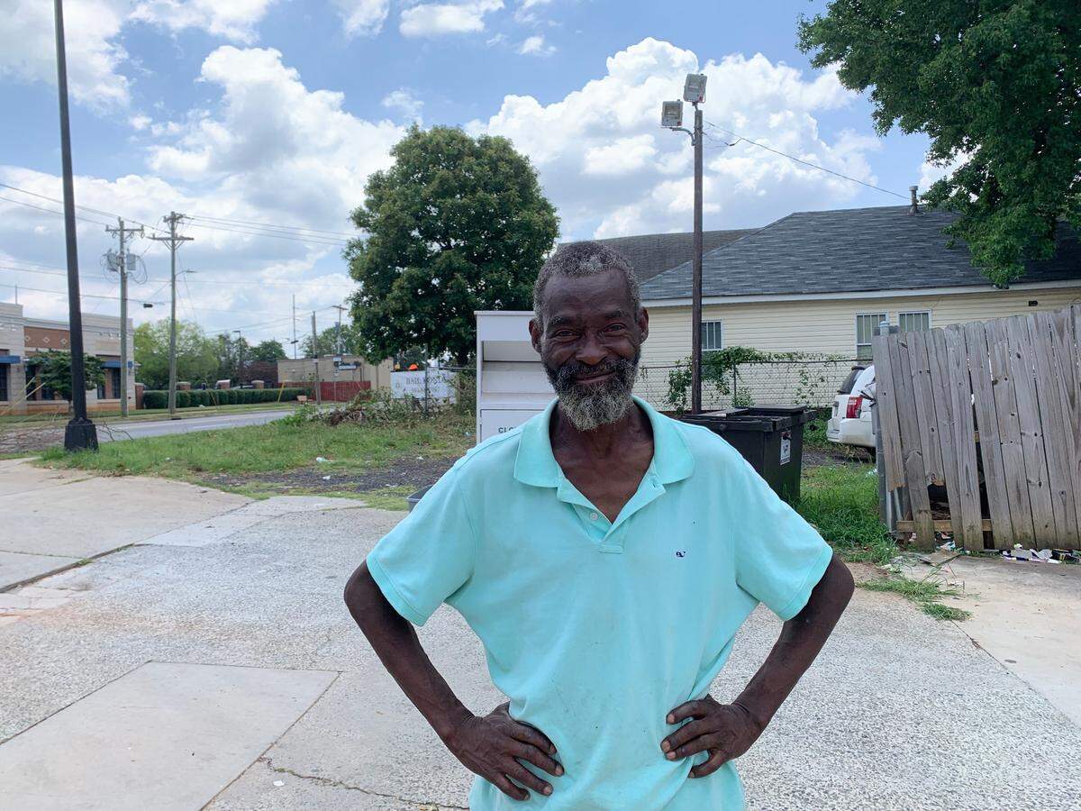 Roy Blakeney Jr. poses for a photo on Beatties Ford Road on June 15, 2022. Blakeney has lived in the area for the decades and said he’s excited about the extension of the CityLYNX Gold Line streetcar to the northwest side of town.