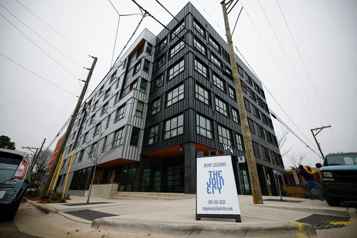 The Joinery, an 83-unit apartment building in Optimist Park, opened in April. It was billed as Charlotte’s first such project built without a parking deck.
