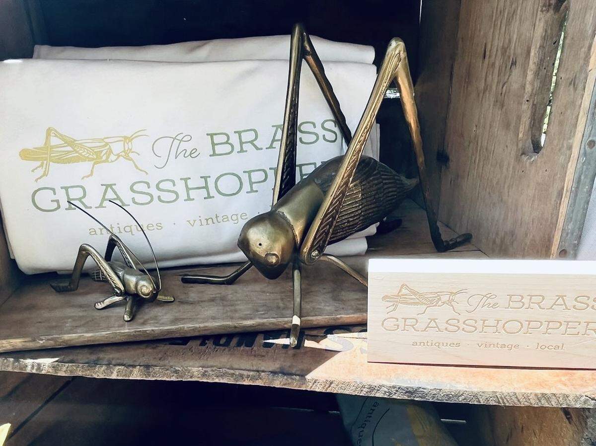 The Brass Grasshopper, formerly known as Antique Alley, is an antiques mall with multiple vendors.