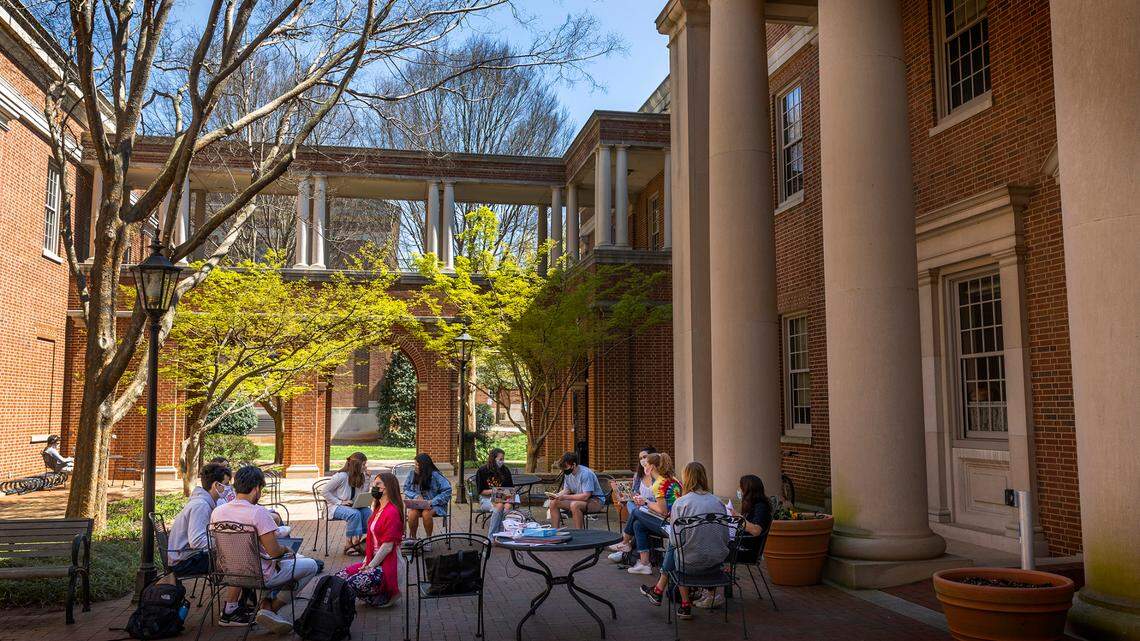 Davidson College is located about 20 miles outside of Charlotte, NC.