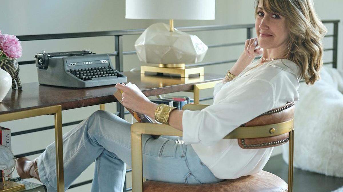 Kimmery Martin writes at home in her Pinterest-worthy work space.