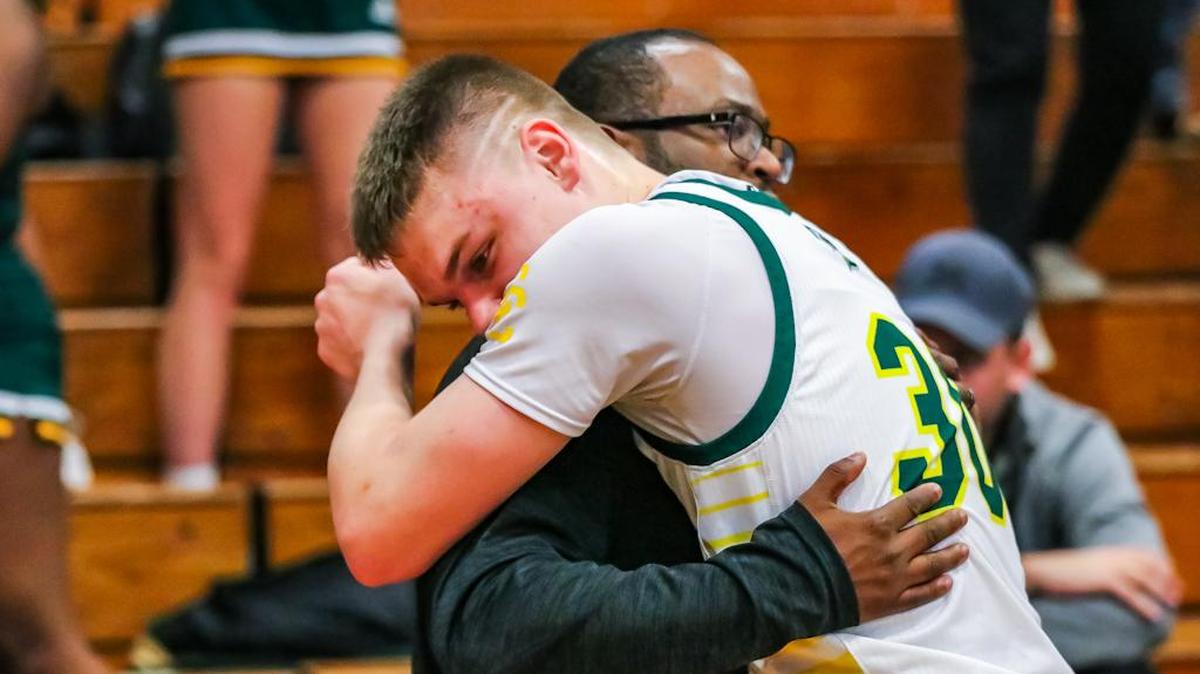Central Cabarrus Gavin Bullock celebrates with tears of joy as his team wins Saturday’s regional championship.
