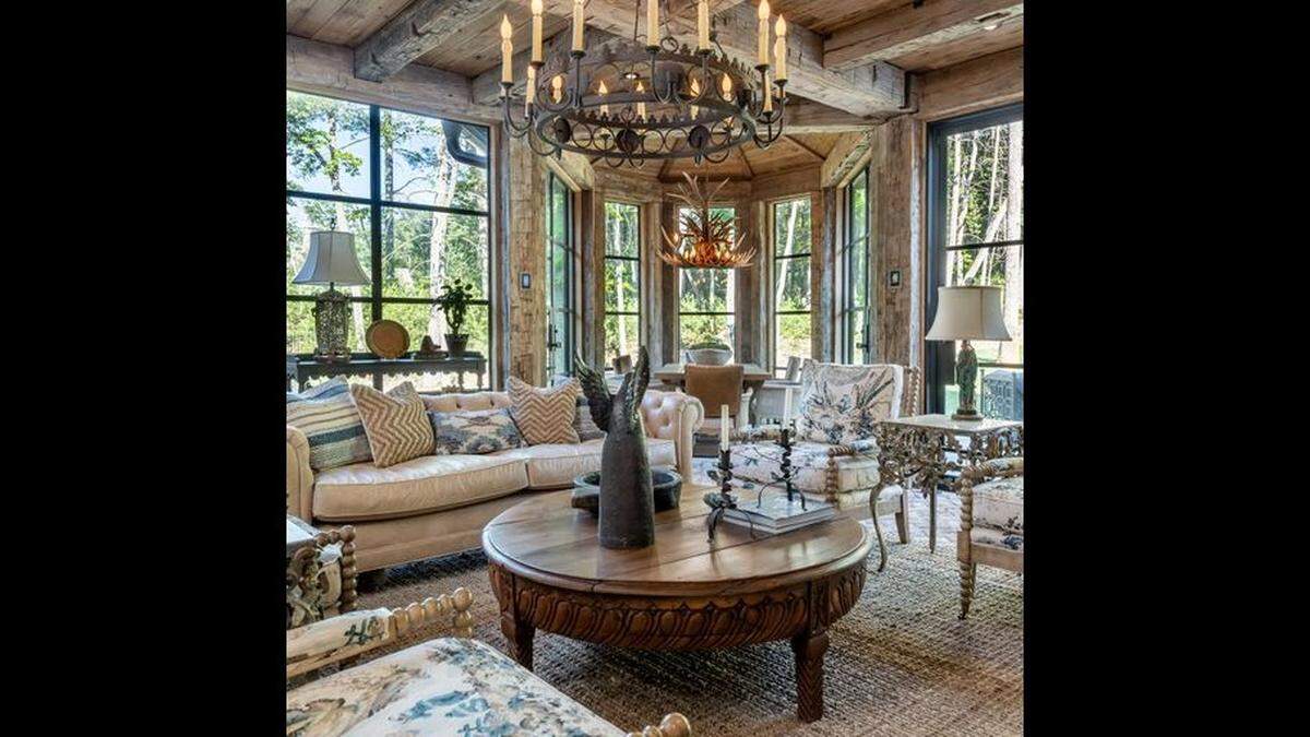 The 10,065-square-foot home on Hemlock Road borders the Blue Ridge Parkway and Biltmore Estate equestrian trails.