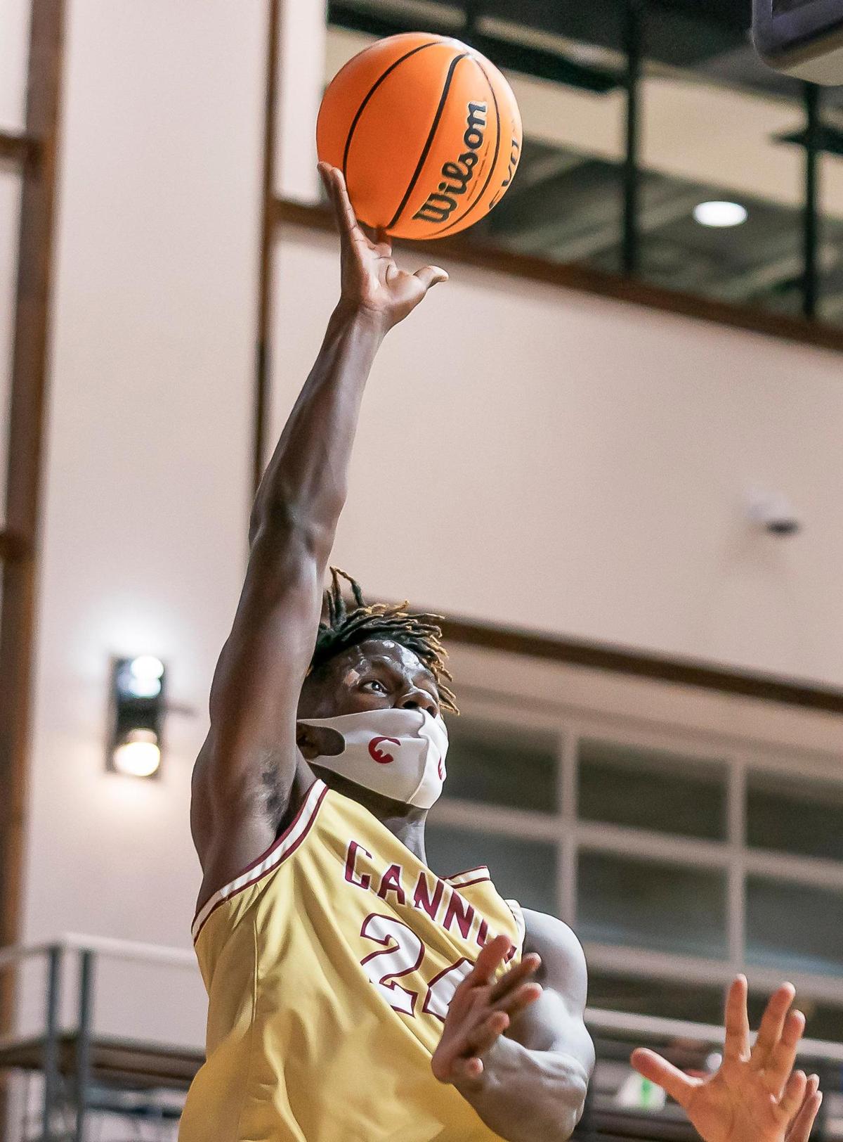 Cannon’s Karon Boyd (24) drives to the basket for the 2-point shot at the Phenom Holiday Classic Wednesday December 23, 2020.