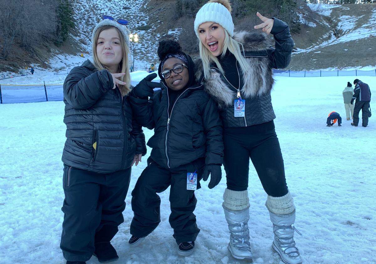 MyKesha Smith poses with other cast members of “Little Women: LA” during a break in filming.