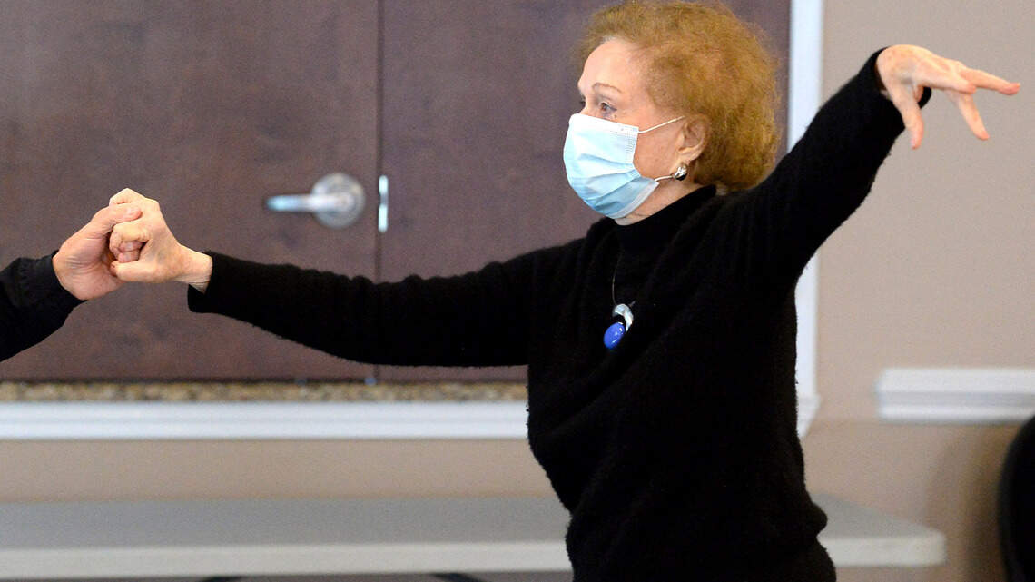 She just turned 100. To celebrate, she’ll attempt 100 dances wearing heels and a mask.