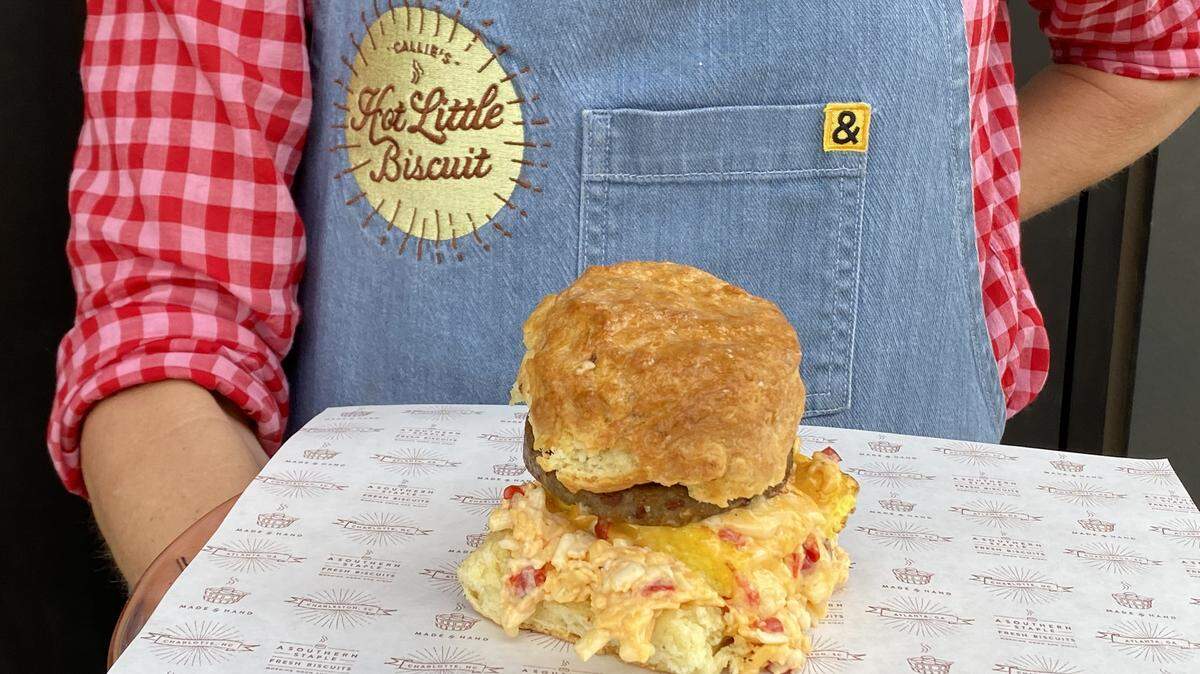 Callie’s Hot Little Biscuit, opening in Charlotte at The Penrose in South End, is the grab-and-go version of Callie’s Charleston Biscuits.