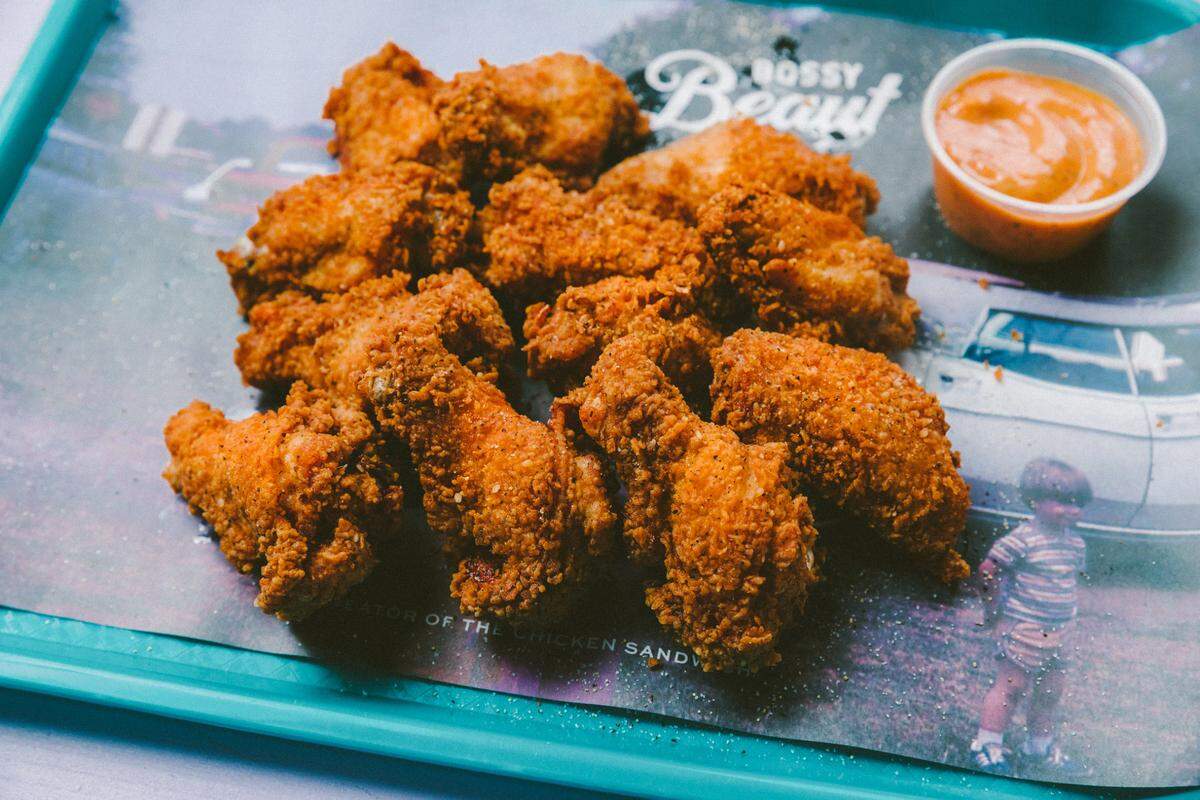Bossy Beulah’s wings.