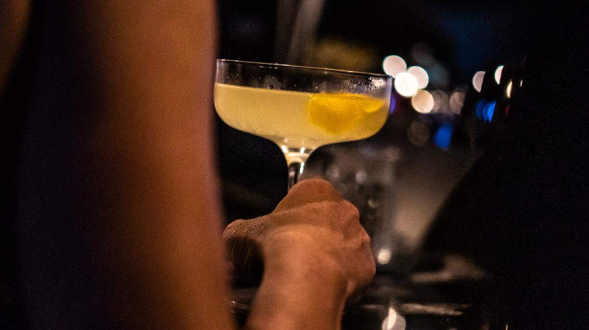 At Bar One Lounge, the Bees Knees cocktail is made with Bombay Gin, honey syrup and lemon juice..