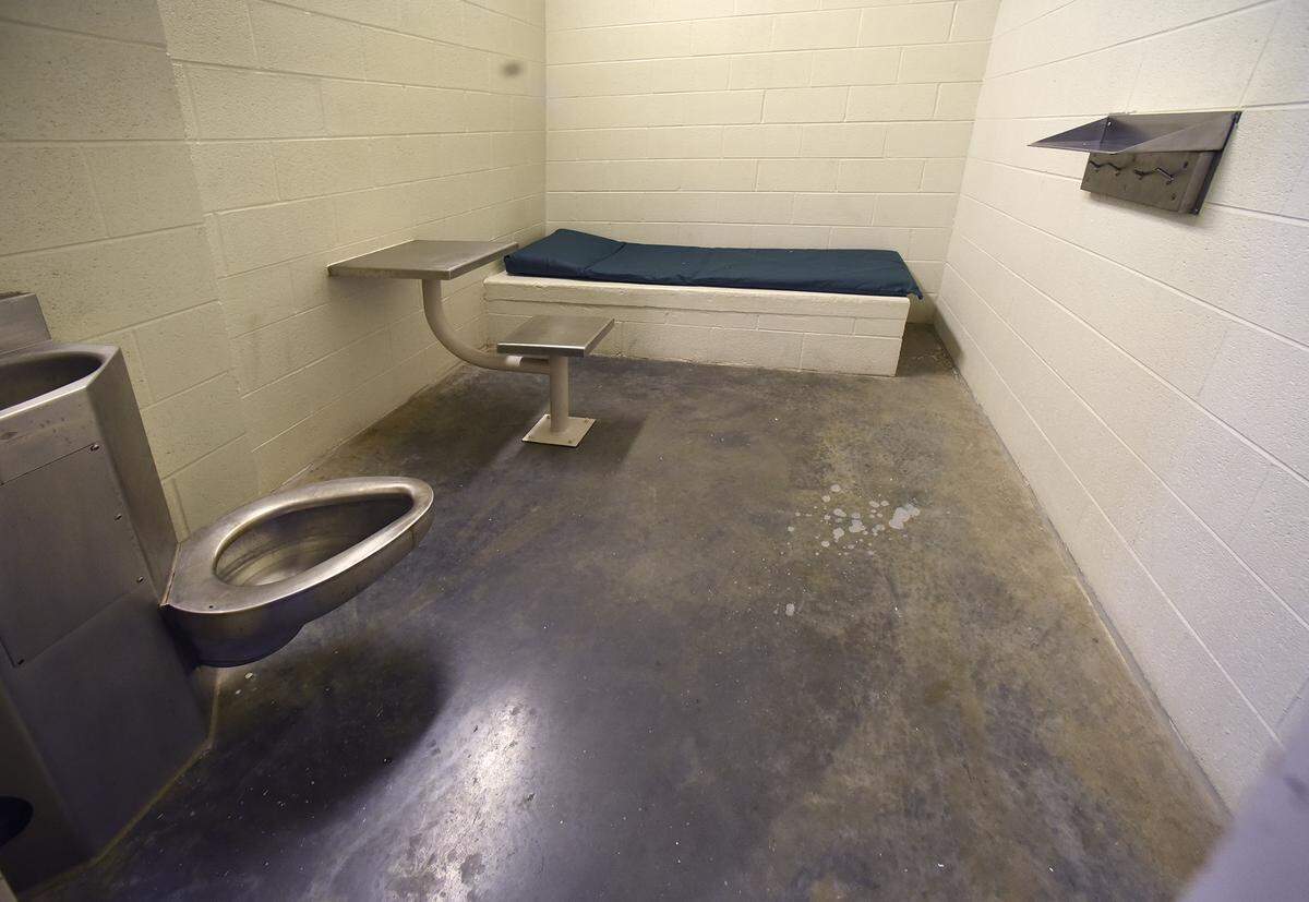 A cell in the now closed Disciplinary Detention Unit (DDU) at Jail North. The Mecklenburg County Sheriff’s office has closed the controversial solitary confinement unit, where 16- and 17-year-old offenders were once held in isolation for all but one hour a day.