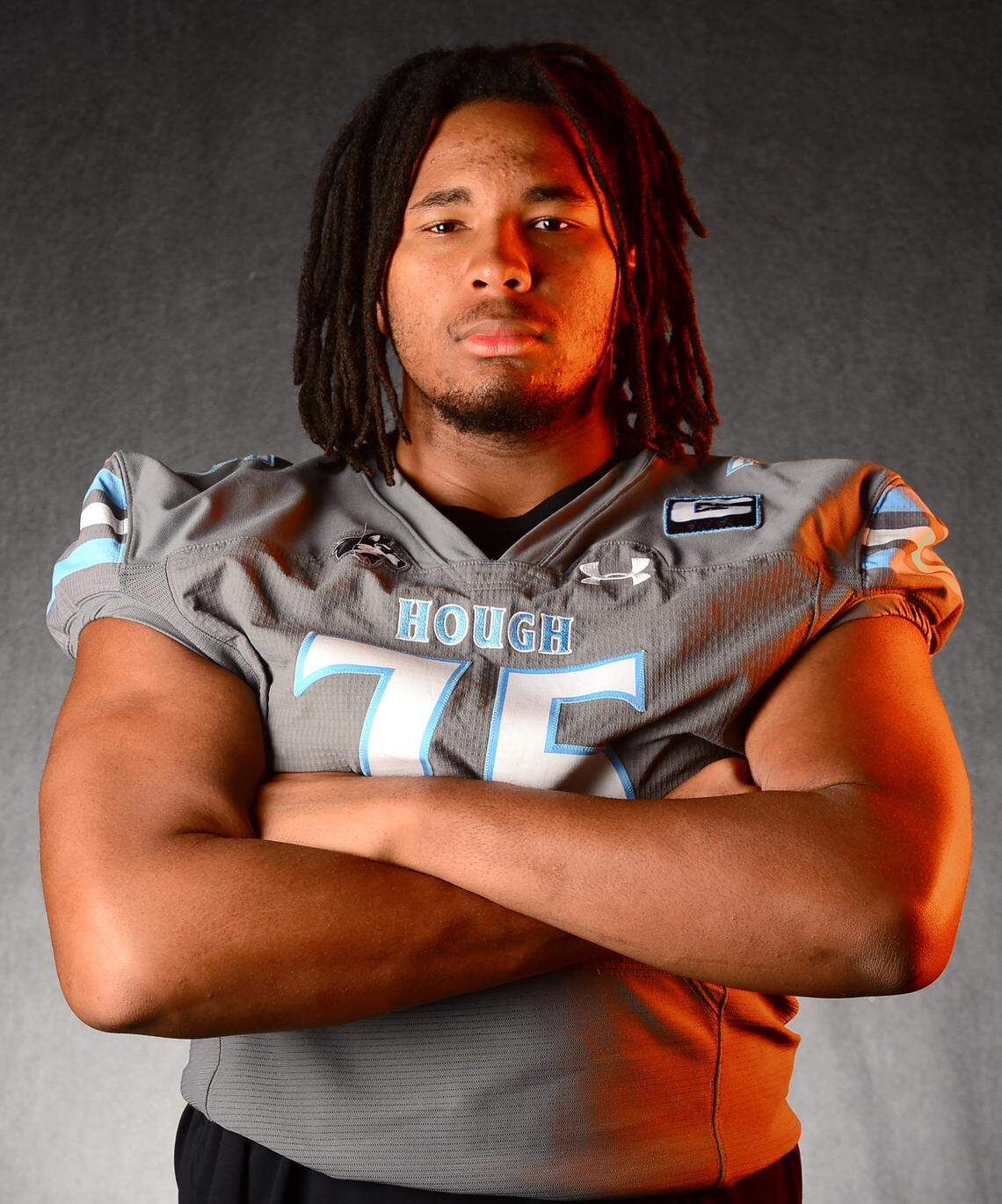 Hough Huskies offensive lineman Jarvis Potts on Tuesday, December 9, 2025.