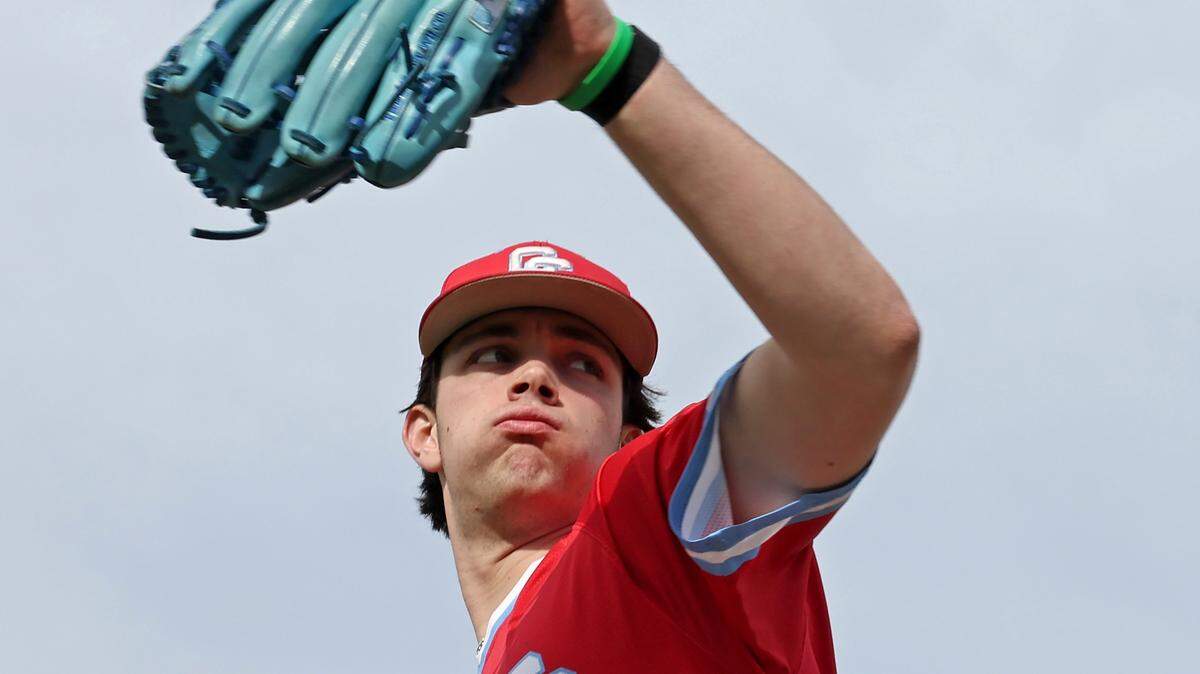 Charlotte Catholic Cougars pitcher Alex Hoffman on Thursday, February 13, 2026. Charlotte Catholic is No. 1 in The Observer's Sweet 16.