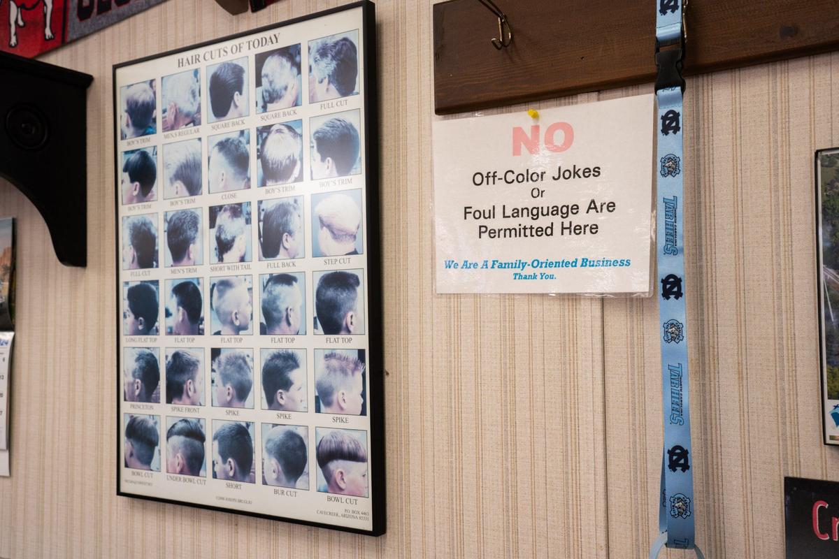 Gary Carter does not allow any ‘off-color jokes’ or ‘foul language’ in his barbershop. “Bad language on the job is not going to sail with me,” said Carter.