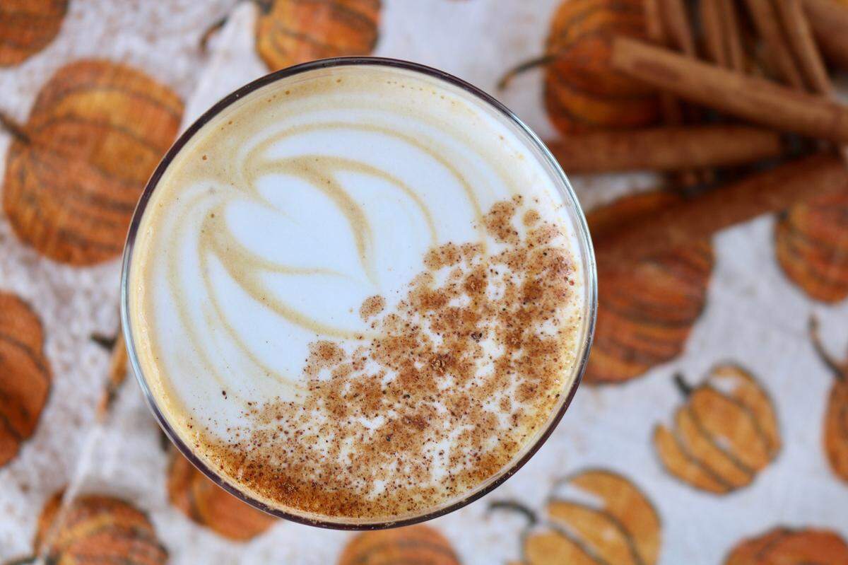 Cuplux has a homemade, vegan Pumpkin Spice sauce that you can add to a latte or any other coffee drink you have in mind.