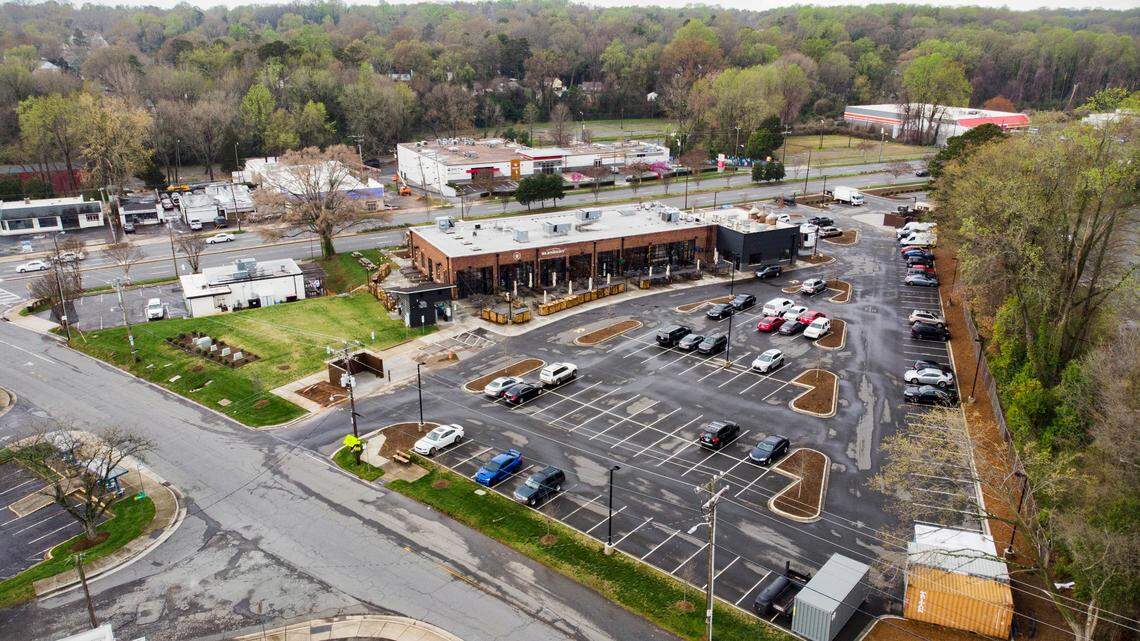 A dispute over usage of a parking lot between Noble Smoke and The Good Life at Enderly Park is currently ongoing between the business owners in Charlotte, March 23, 2022.