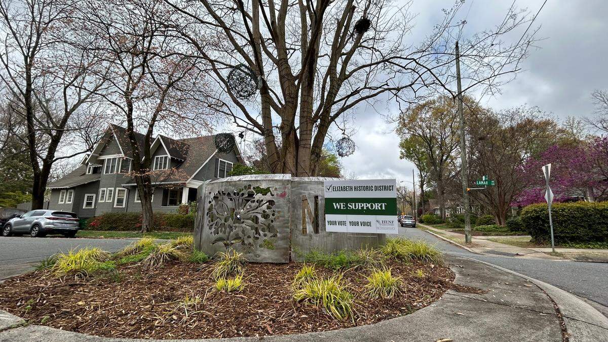 The Historic Elizabeth Neighborhood Foundation has put up signs around the neighborhood in support of making it a local historic district. The group believes it can help prevent tear downs of homes; others think the district rules would be too much of a burden on homeowners.
