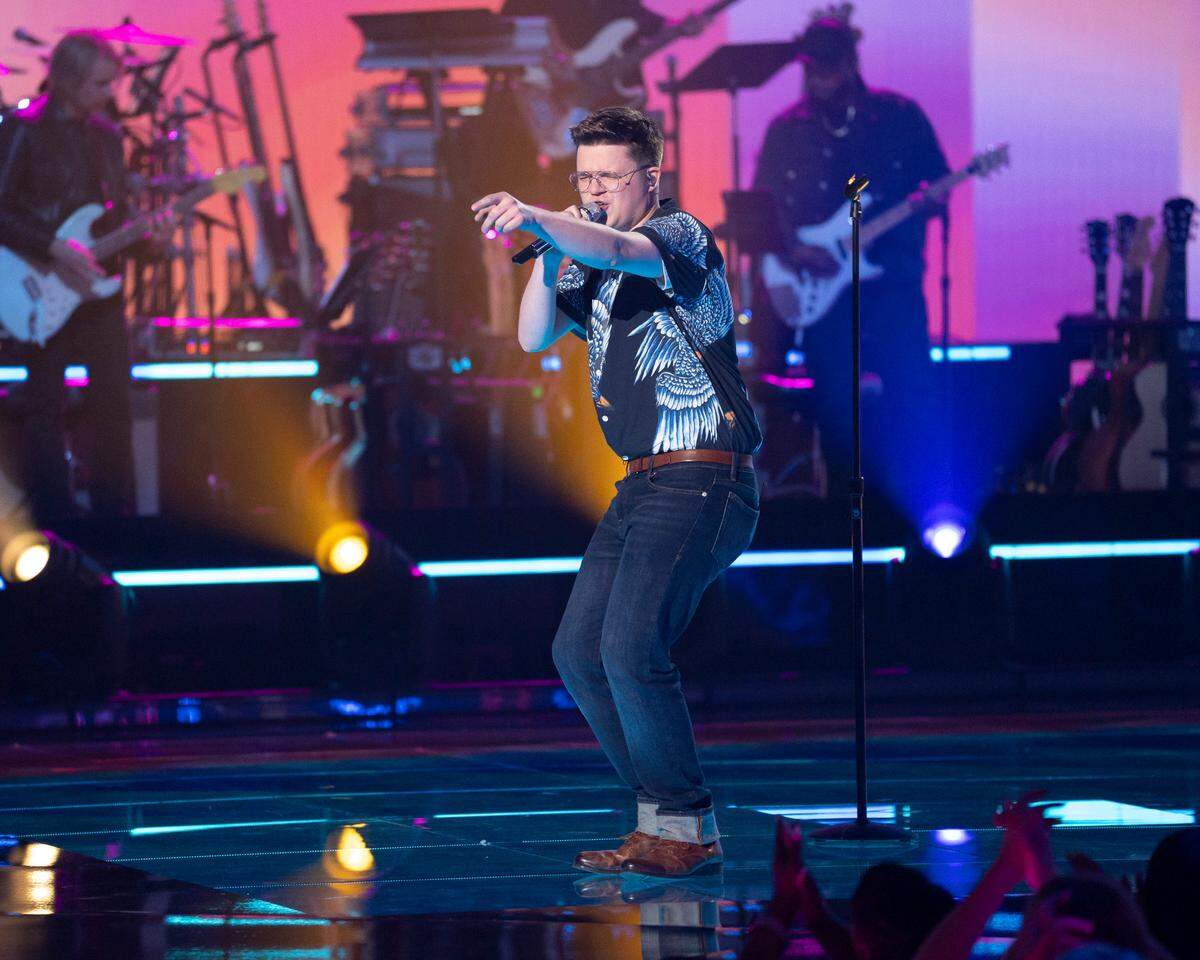 Josh King during the April 21 episode of “American Idol” on ABC.