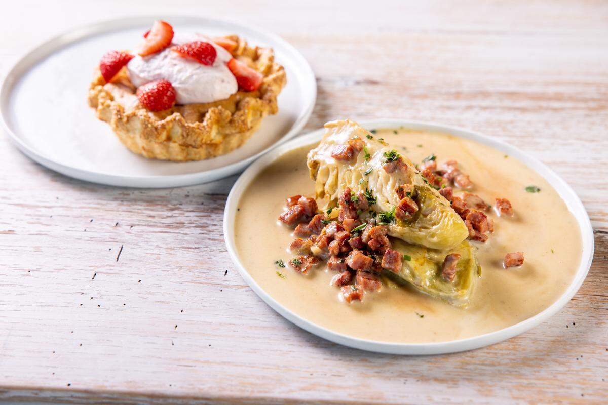The Leah’s Cabbage from Leah & Louise (and maybe the chess pie, too) is making its way onto the menu at the Centurion Lounge at Charlotte Douglas International Airport.