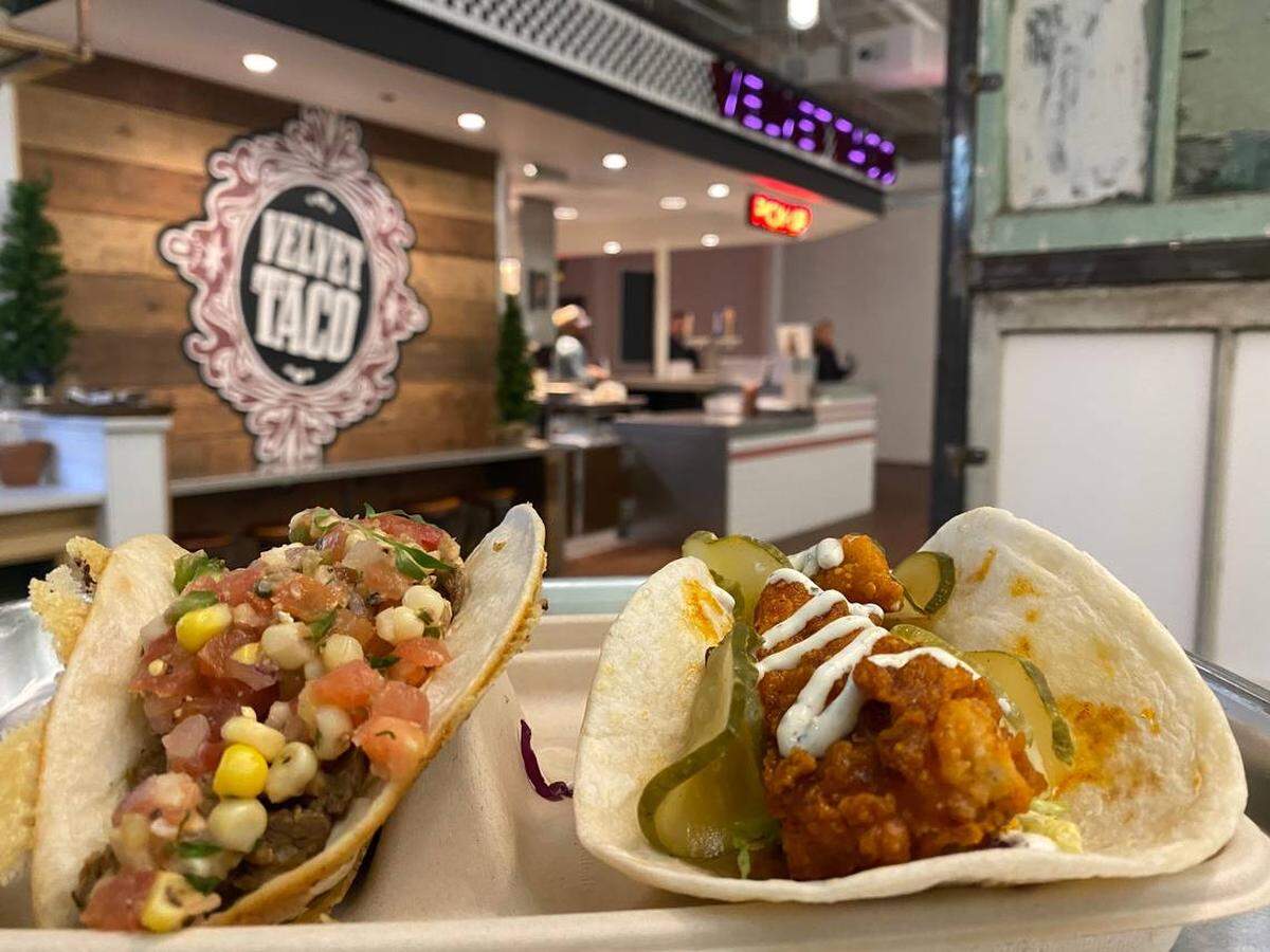 Velvet Taco serves unique tacos including everything from rotisserie chicken to Nashville hot tofu.