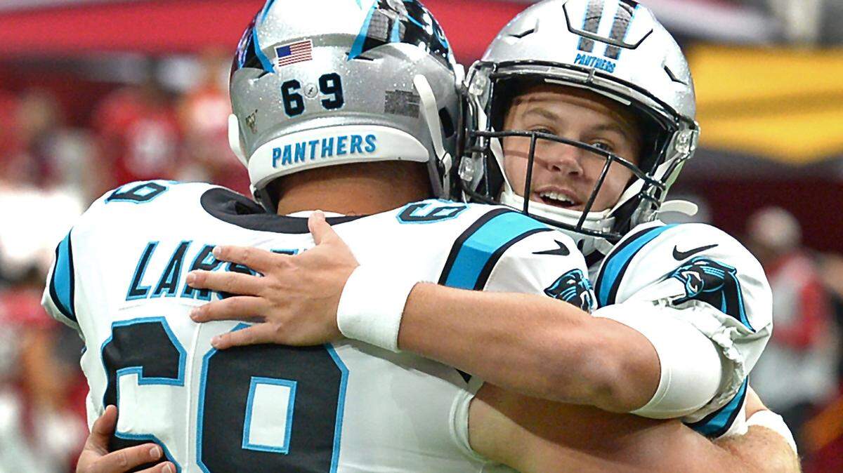 WATCH: Panthers QB Kyle Allen connects with Curtis Samuel for a touchdown pass