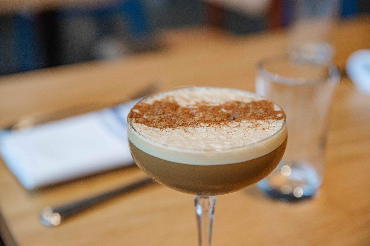 A cinnamon-topped espresso martini at Salted Melon.