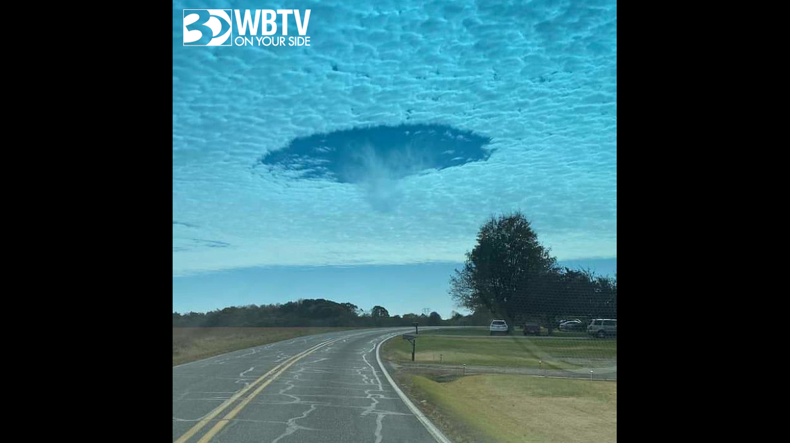 What is this? The photo was taken on Old Mountain Road in Iredell County. Several images of the same thing have appeared on Facebook.