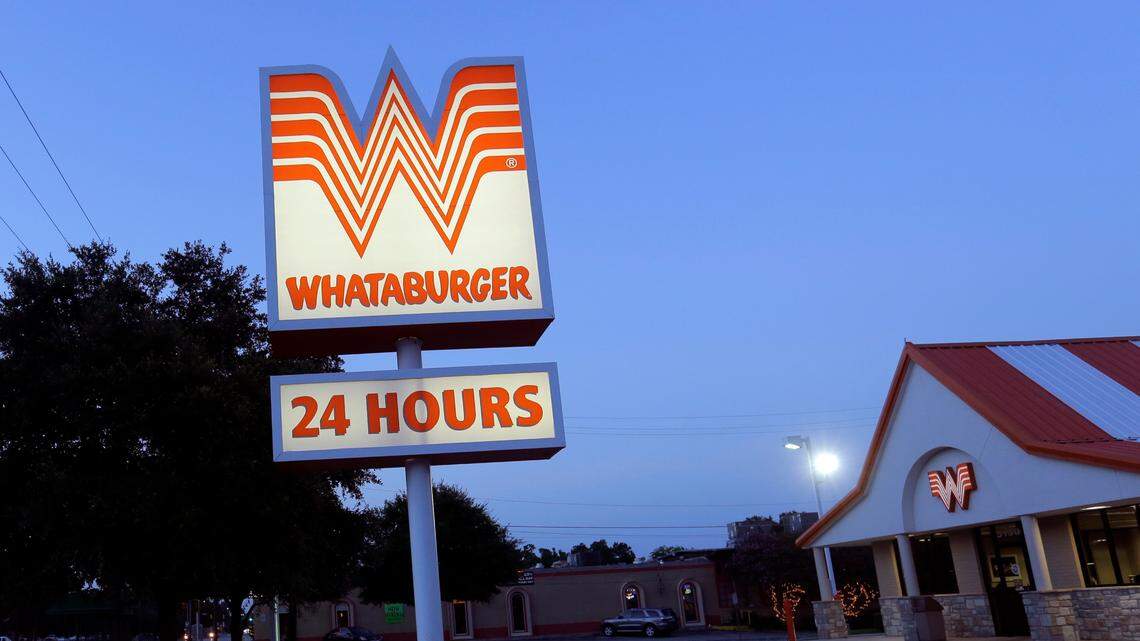 This Thursday, July 9, 2015 photo shows a Whataburger restaurant in San Antonio, Texas.
