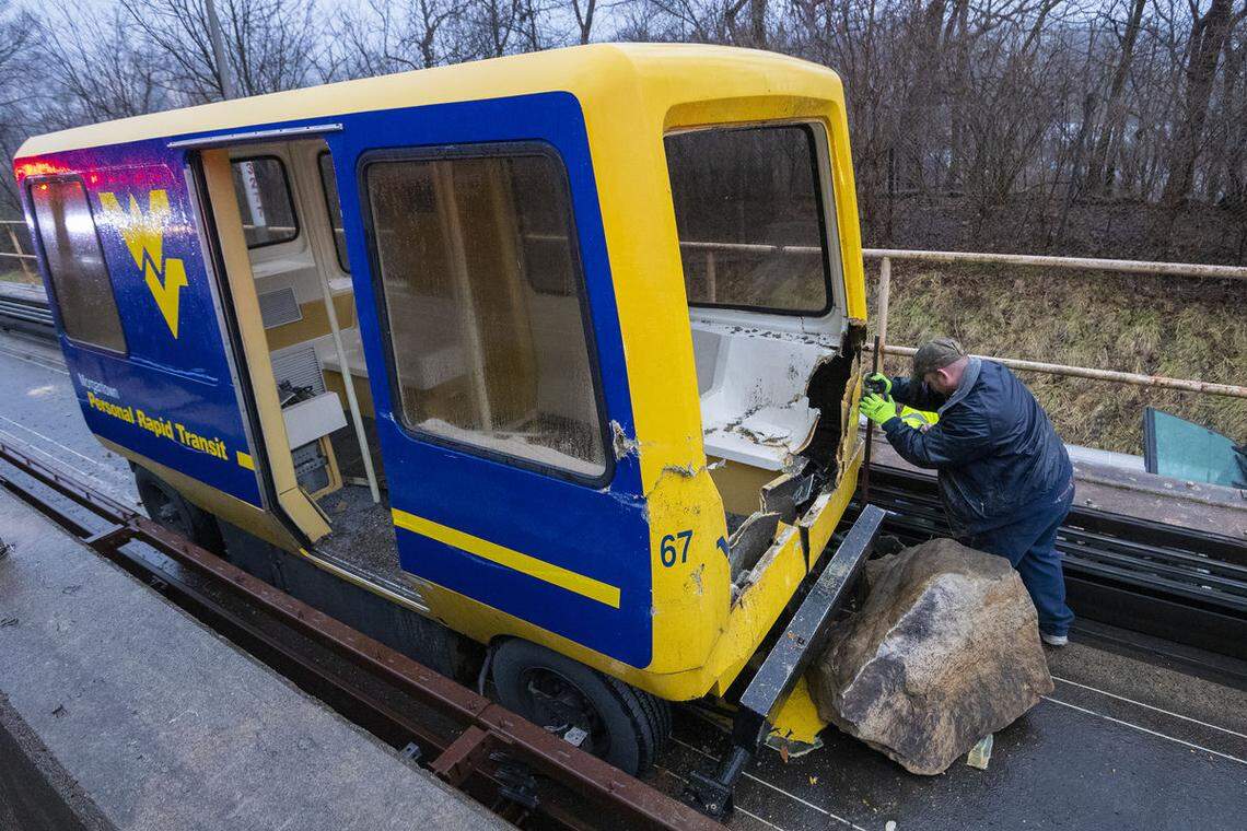 “To safely remove people from the PRT vehicle, emergency officials needed to remove a large portion of the vehicle,” WVU said.
