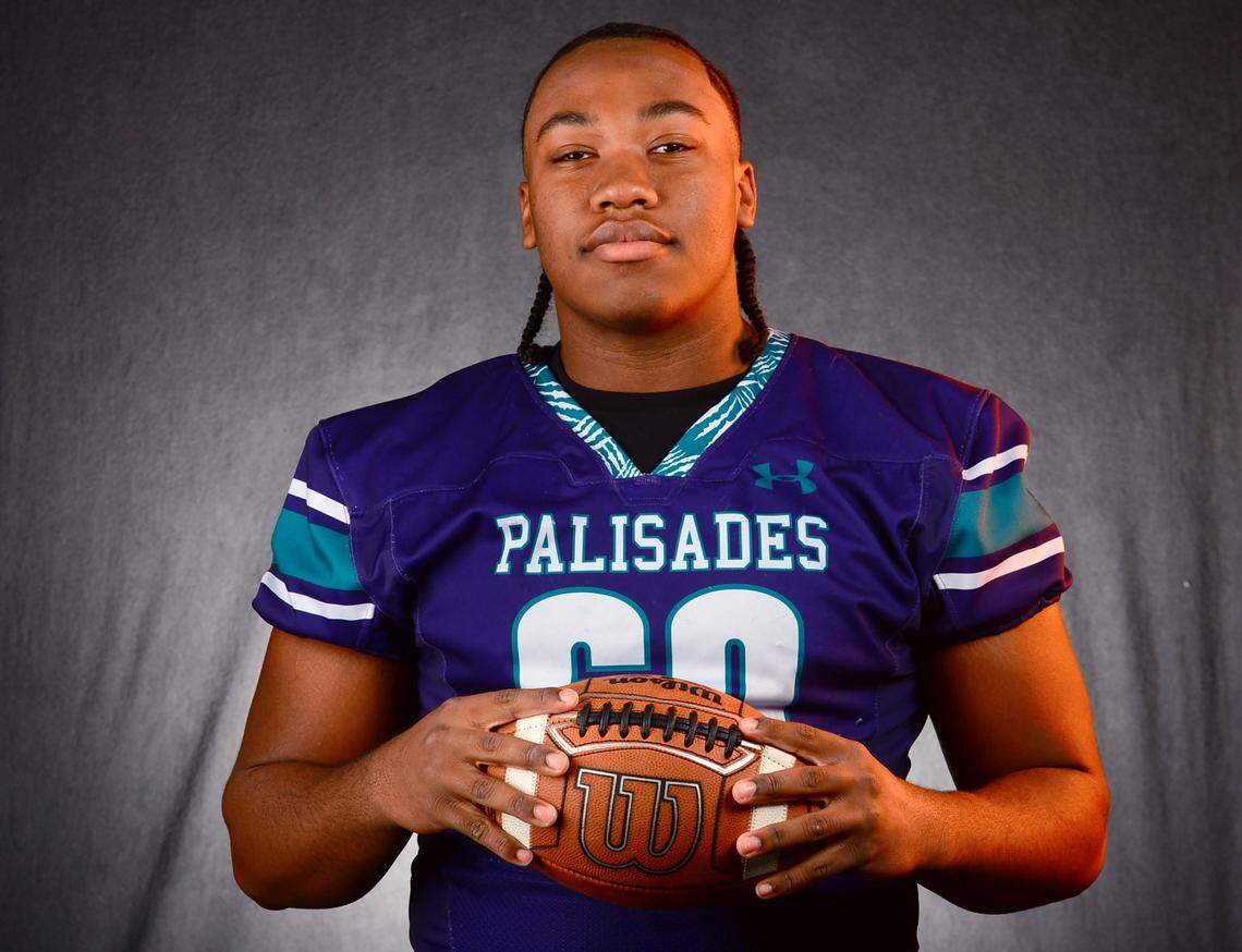 Palisades Puma offensive lineman Nolan Jefferson on Tuesday, December 9, 2025.