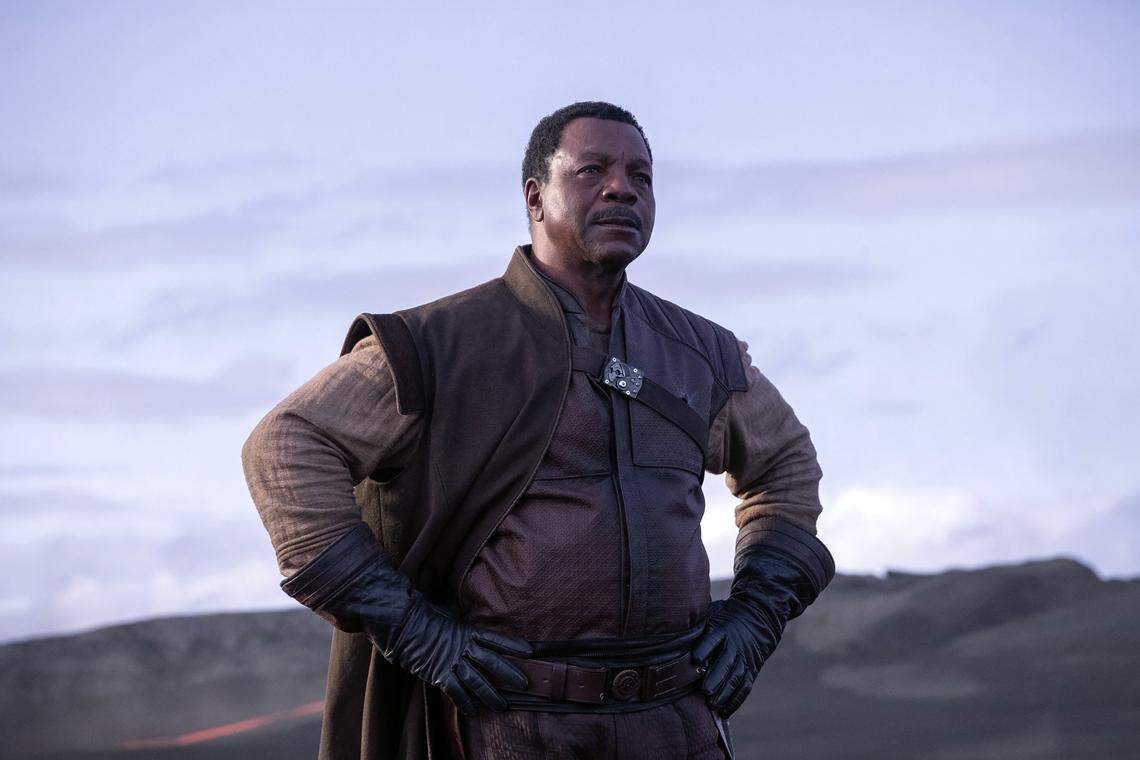 This image released by Disney Plus shows Carl Weathers in a scene from “The Mandalorian.”
