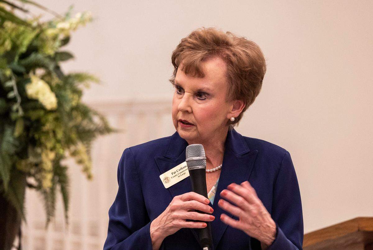 During the Sept. 7 Board of County Commissioners meeting, commissioner Pat Cotham, shown here in March, brought up a proposed change to sales tax distribution that would have cut Mecklenburg County’s revenue substantially.