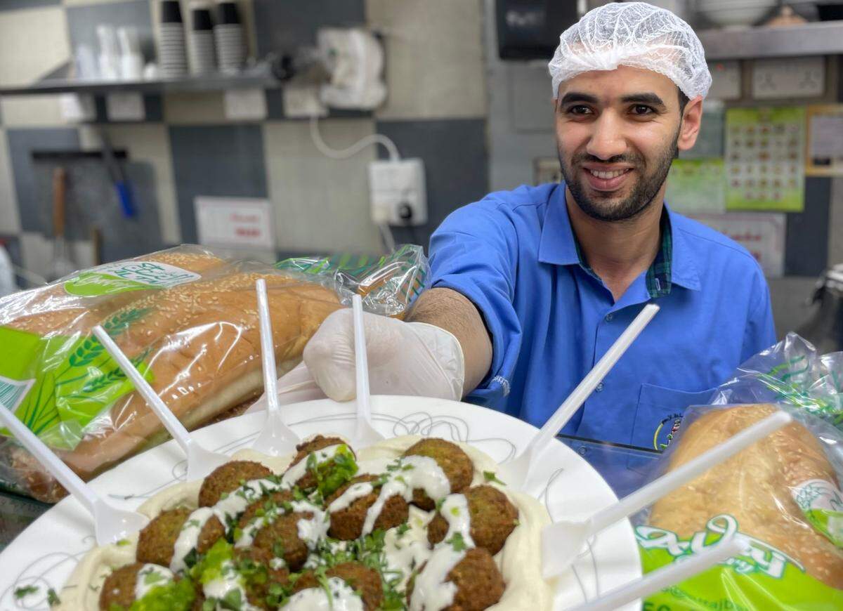 Stuffed falafel in Dubai.