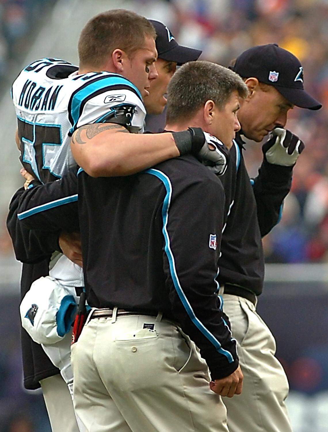 Dan Morgan was the Panthers’ first-round draft pick in 2001, but he missed almost half of Carolina’s games during his career due to injury.