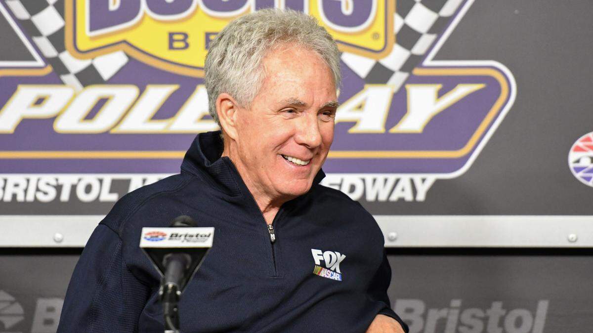 Apr 5, 2019; Bristol, TN, USA; NASCAR hall of famer Darrell Waltrip during a press conference discussing his retirement from Fox Sports after practice for the Food City 500 at Bristol Motor Speedway. Mandatory Credit: Randy Sartin-USA TODAY Sports