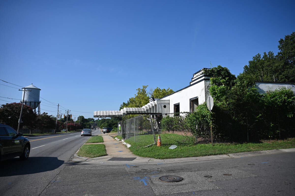 The Excelsior Club on Beatties Ford Road stands in ruins as demoliton nears completion in Charlotte on Thursday, July 16, 2026.