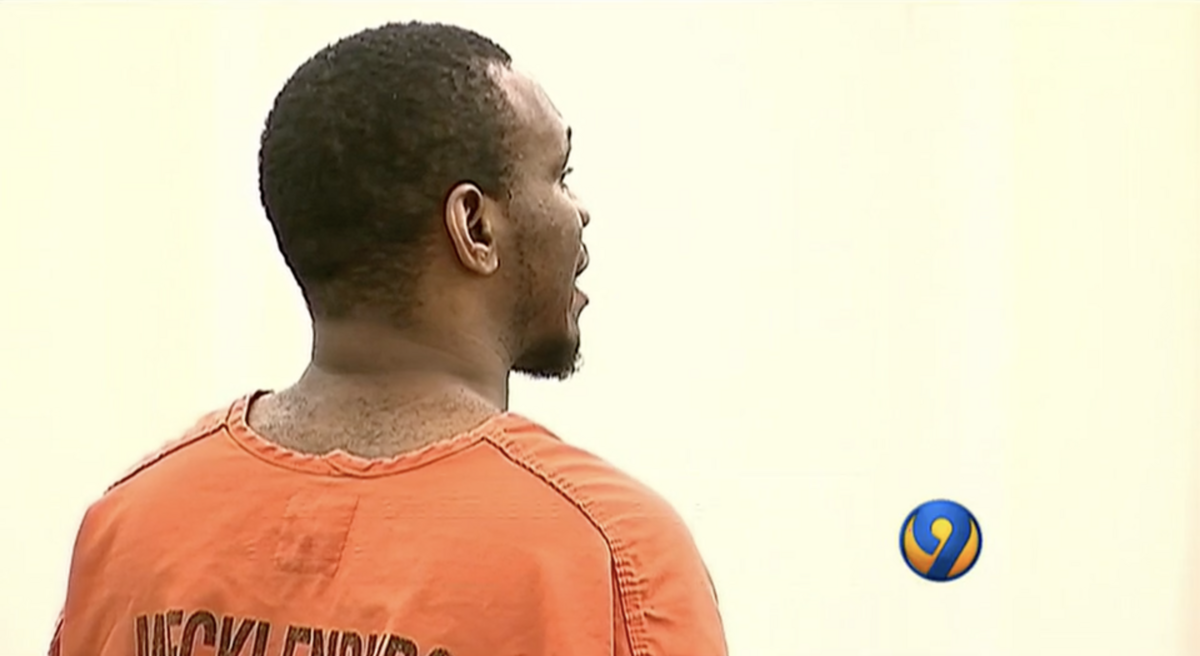 Devalos Perkins in court in Charlotte in 2018.