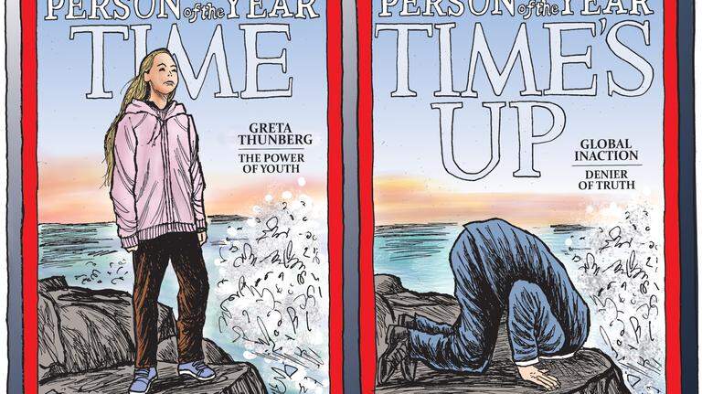 Kevin Siers cartoon: Time’s Person of the year, and first runner-up